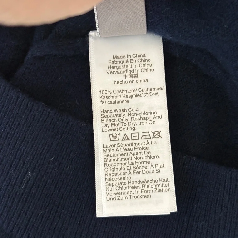 J. Crew Navy V-Neck Cashmere Sweater - Picture 8 of 8